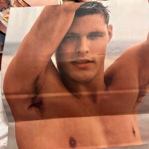 Vintage Abercrombie & Fitch Shirtless Model Poster Shopping Bag – Y2K